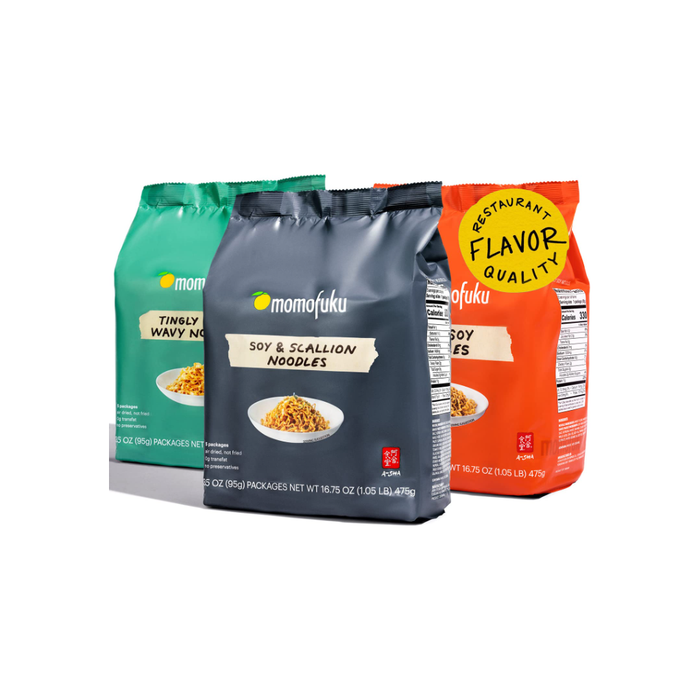 Product image of Momofuku Noodles Variety Pack – Tingly, Soy & Scallion, and Spicy Soy – Restaurant-Quality Flavors