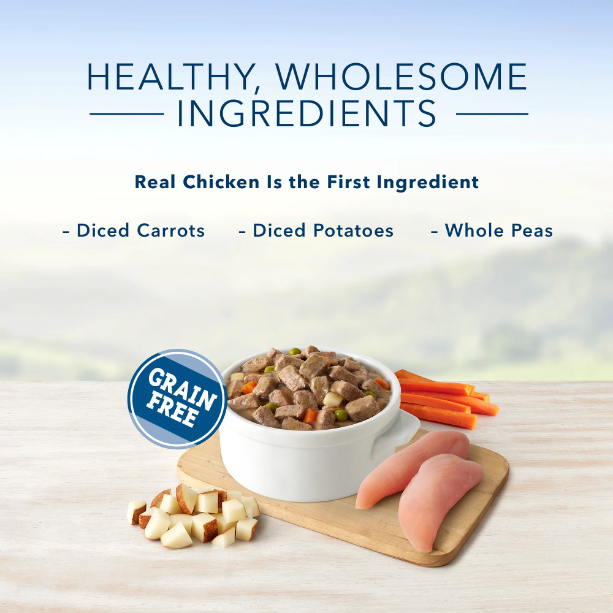 Product image of Blue Buffalo Blue's Stew Chicken & Beef In Gravy Wet Dog Food Variety Pack for Adult Dogs, Grain-Free, 12.5 oz. Cans (6 Pack)