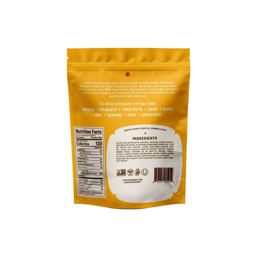 Product image of Lucy's Crunchy Cookies, Lemon Goodness, Gluten-Free, Allergen-Free, 4.25oz Pouch