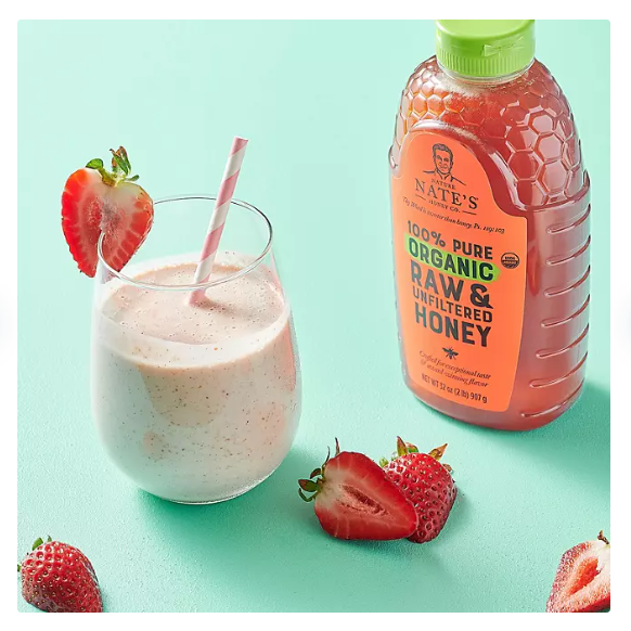 Product image of Nature Nate's 100% Organic Pure Raw and Unfiltered Honey (40 oz.)