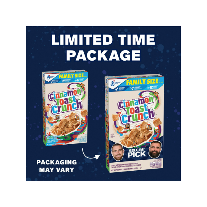 Product image of Cinnamon Toast Crunch Breakfast Cereal, Crispy Cinnamon Cereal, Family Size, 18.8 oz