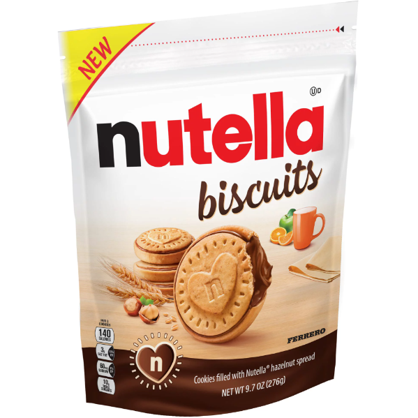 Product image of Nutella Biscuits, Hazelnut Spread with Cocoa, Sandwich Cookies, 20-Count Bag