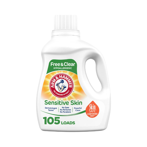 Product image of Arm & Hammer Sensitive Skin Free & Clear, 105 Loads Liquid Laundry Detergent, 105 Fl oz