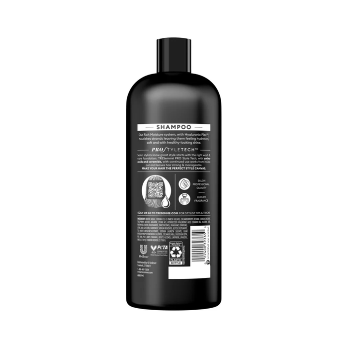 Product image of TRESemme Rich Moisture Hydrating Daily Shampoo for Dry Hair with Hyaluronic Plex, 28 fl oz