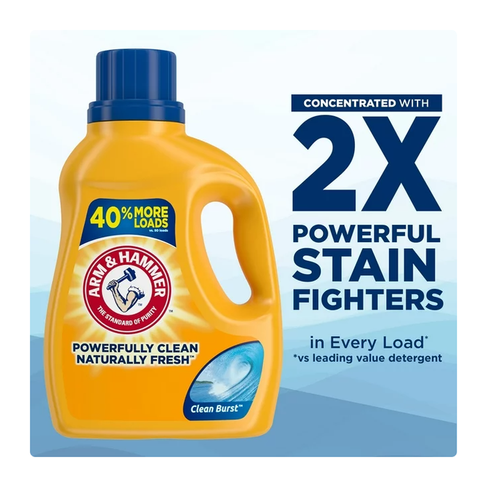 Product image of Arm & Hammer Clean Burst, 105 Loads Liquid Laundry Detergent, 105 fl oz