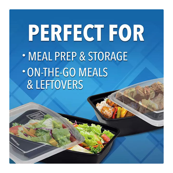 Product image of Hefty Food Storage Containers with Lids (28 oz., 60 pc.)