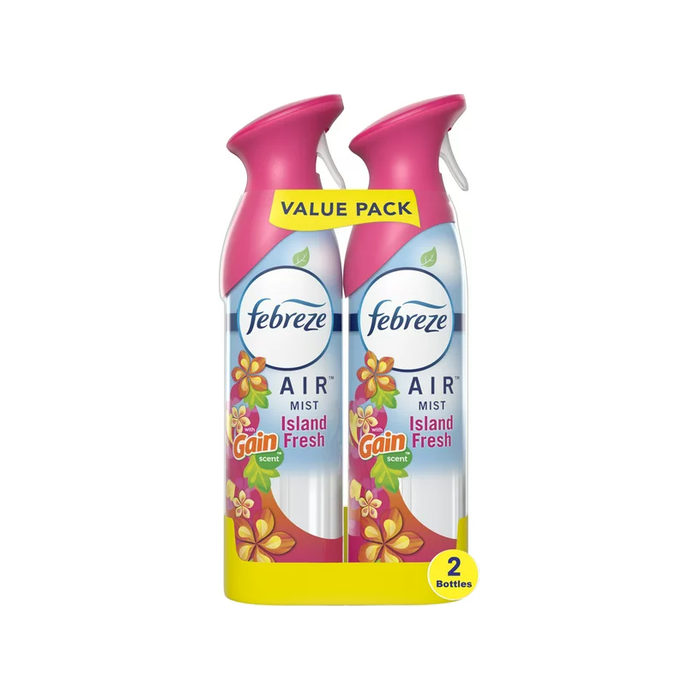 Product image of Febreze Odor-Fighting Air Freshener with Gain Island Fresh Scent, Pack of 2, 8.8 fl oz