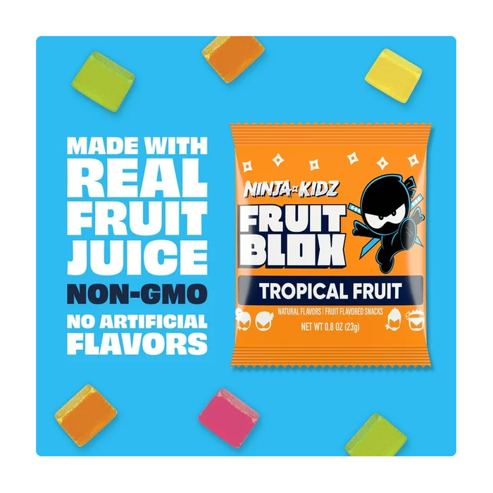 Product image of FruitBlox Ninja Kidz Tropical Fruit Snacks, 22 Count