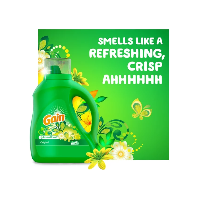 Product image of Gain + Aroma Boost Original Scent HE Compatible Liquid Laundry Detergent Soap
