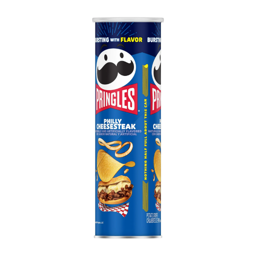 Product image of Pringles Philly Cheesesteak Potato Crisps Chips, Lunch Snacks, 5.5 oz