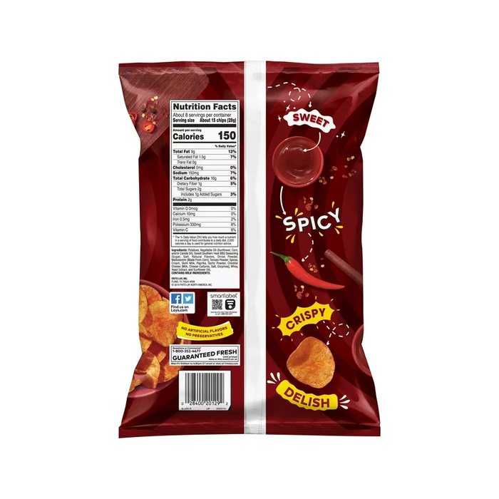 Product image of Lay's Potato Chips, Sweet Southern Heat Barbecue Flavor, 7.75 oz Bag