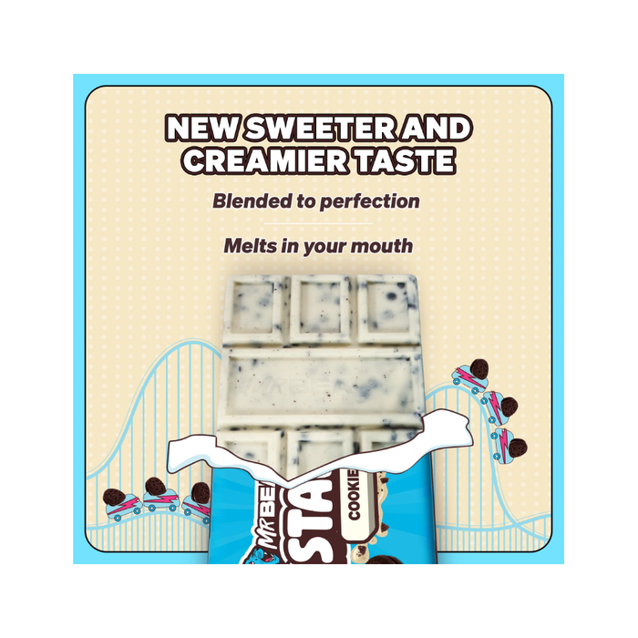 Product image of Feastables Mr Beast Cookies and Creme White Chocolate Bar, 2.1 oz (60g)