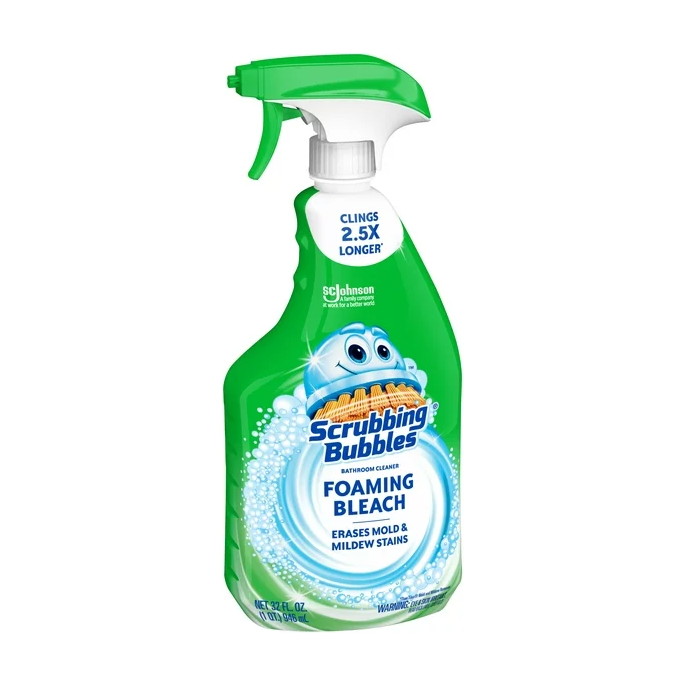 Product image of Scrubbing Bubbles Foaming Bleach Bathroom Cleaner, Trigger Bottle, Fresh Scent, 32 oz