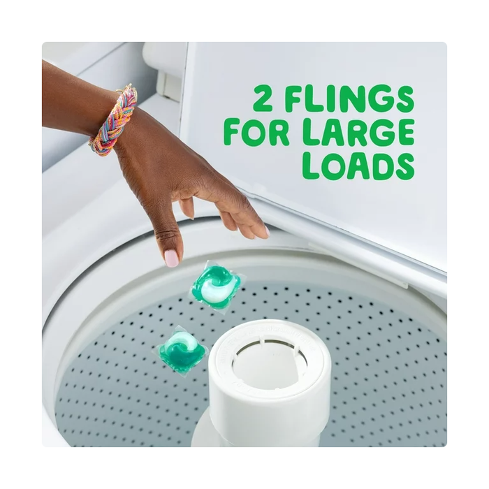 Product image of Gain Flings HE Compatible Super Fresh 3-in-1 with Febreze and Oxi Odor Defense Liquid Laundry Detergent Pacs