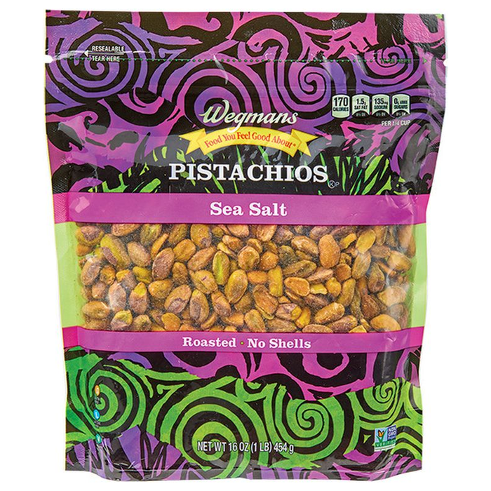 Product image of Wegmans Sea Salt Roasted Pistachios, No Shells 16 OZ