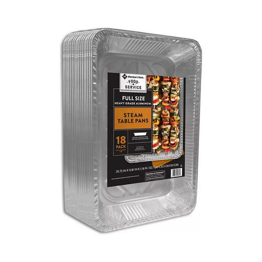 Product image of Member's Mark Aluminum Steam Table Pans, Full Size (18 ct.)