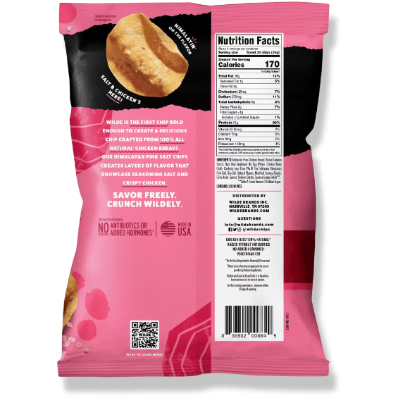 Product image of WILDE Protein Chips Himalayan Pink Salt 4.0oz