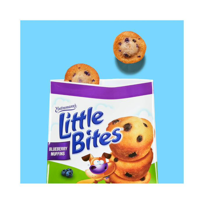 Product image of Entenmann's Little Bites Blueberry Mini Muffins, 5 Pouches, 8.25 oz Box