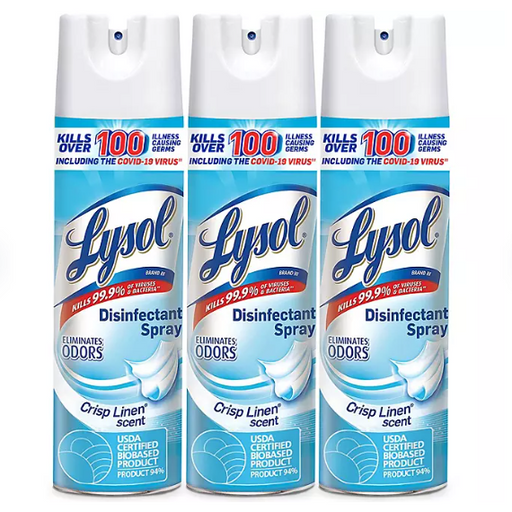 Product image of Lysol Disinfectant Spray, Crisp Linen Scent (19 oz., 3 pk.)