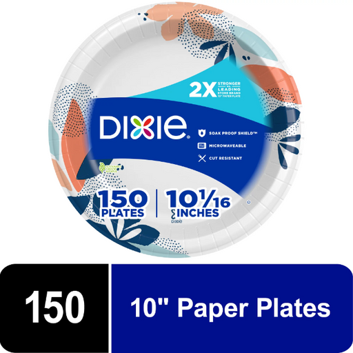 Product image of Dixie Paper Dinner Plates, 10", 150 Count