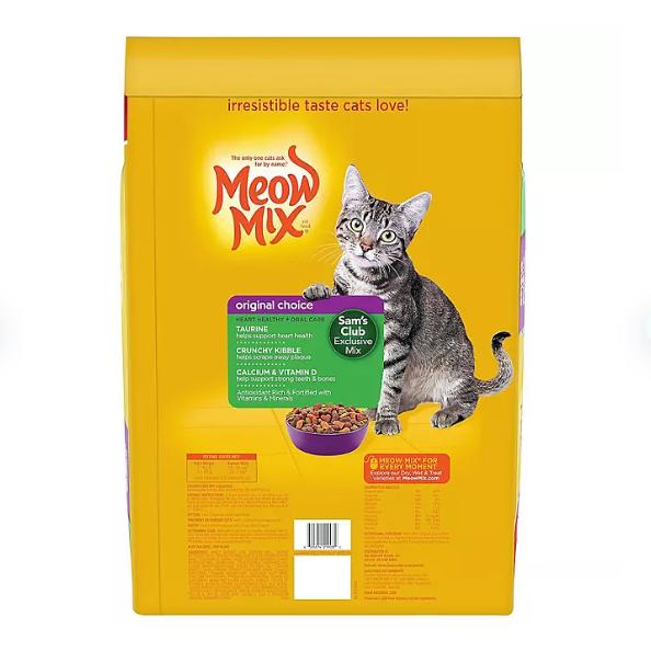 Product image of Meow Mix Original Choice Dry Cat Food, Heart Health & Oral Care Formula (32 lbs.)