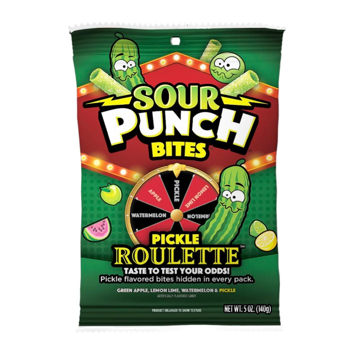 Product image of Sour Punch Bites Pickle Roulette Candy – 5oz Bag