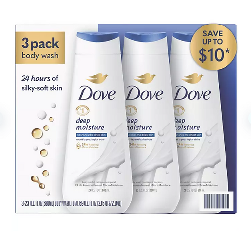 Product image of Dove Deep Moisture Renewing Body Wash, 3 pk./23 oz.