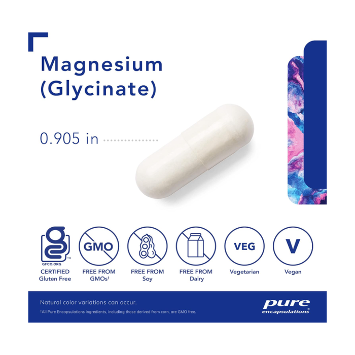 Product image of Pure Encapsulations Magnesium (Glycinate) - Supplement to Support Stress Relief, Sleep, Heart Health, Nerves, Muscles, and Metabolism* - with Magnesium Glycinate - 90 Capsules