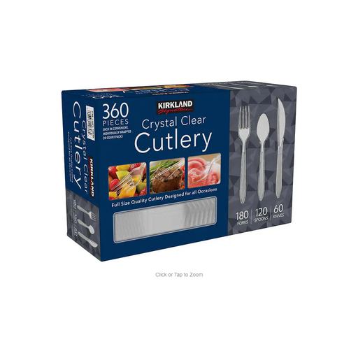 Product image of Kirkland Signature Cutlery, Clear, 360-count