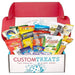 20-count gluten-free snack box by Custom Treats featuring assorted individually wrapped healthy snacks in colorful packaging – perfect for gluten-free diets, gifting, offices, school lunches, and on-the-go snacking