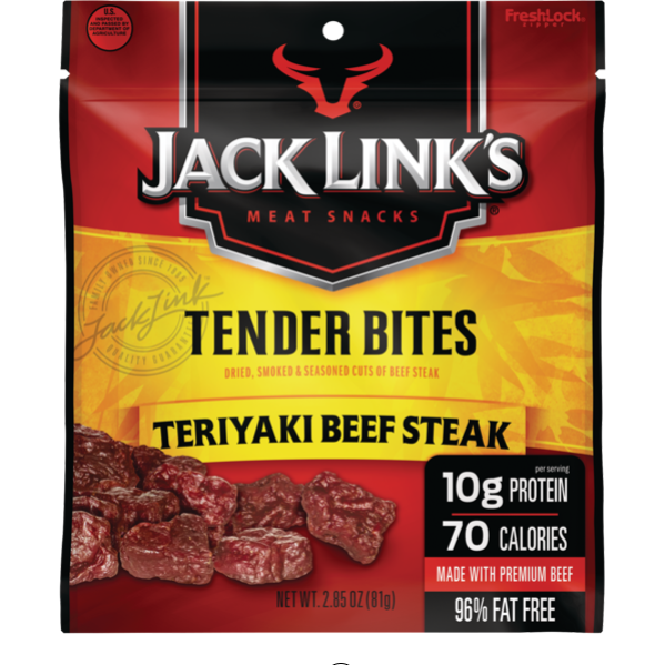 Product image of Jack Links Beef Tender Bites, Teriyaki, 2.85 oz