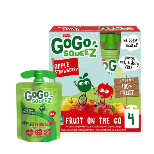 Product image of GoGo squeeZ Applesauce, Apple Strawberry, 3.2 Oz