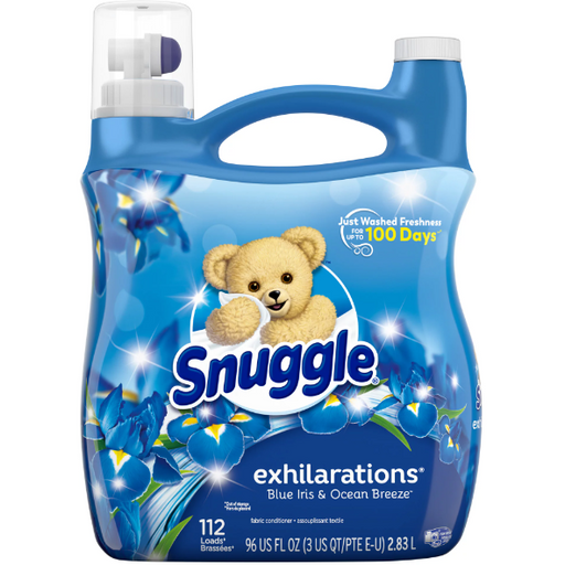 Product image of Snuggle Exhilarations Liquid Fabric Softener, Blue Iris & Ocean Breeze, 96 Ounce, 112 Loads