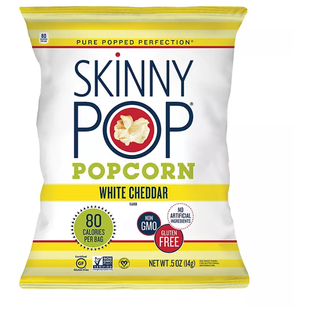 Product image of SkinnyPop Popcorn Dairy-Free White Cheddar Popcorn 0.5 oz