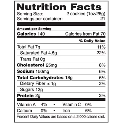 Product image of Tate's Bake Shop Chocolate Chip Cookies (21 oz.)