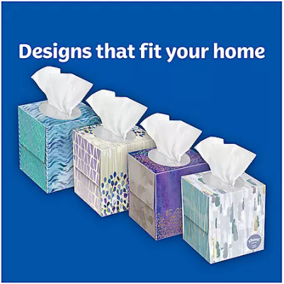 Product image of Kleenex Ultra Soft Facial Tissues, 4 Cube Boxes (240 Total Tissues)