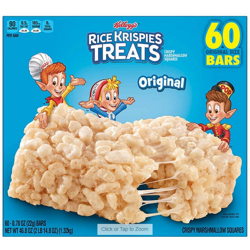 Product image of Kellogg's Rice Krispies Treats, 0.78 oz, 60-count
