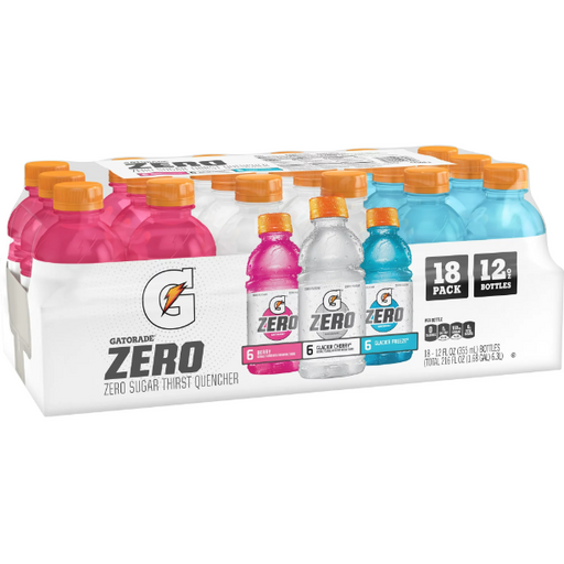 Product image of Gatorade G Zero Sugar 3 Flavor Variety Pack Thirst Quencher Sports Drink, 12 oz, 18 Pack Bottles