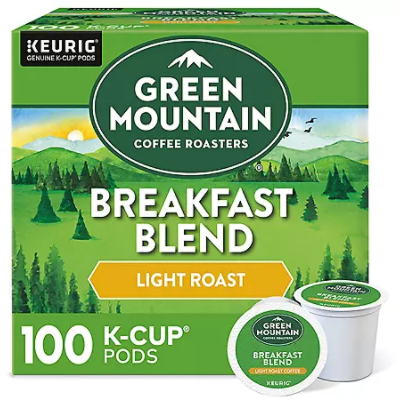 Product image of Green Mountain Coffee Breakfast Blend K-Cup Pods (100 ct.)