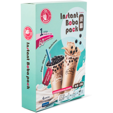 Product image of O's Bubble Instant Boba Pack, Brown Sugar 4pk, Frozen 260 g