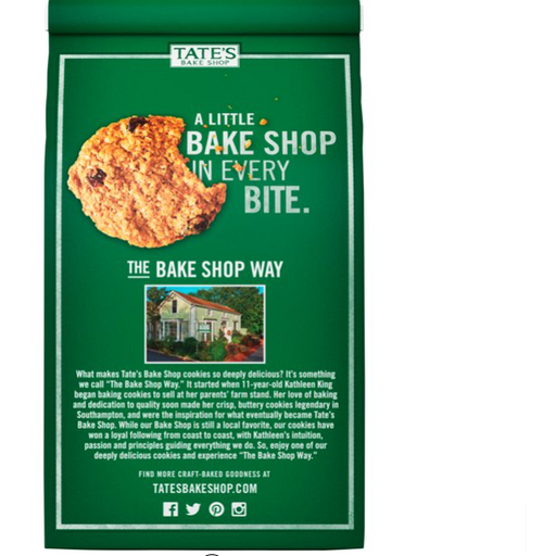 Product image of Tate's Bake Shop Oatmeal Raisin Cookies, 7 oz