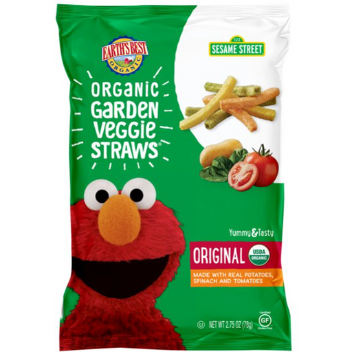 Product image of Earth's Best Organic Sesame Street Original Garden Veggie Straws, 2.75 oz.
