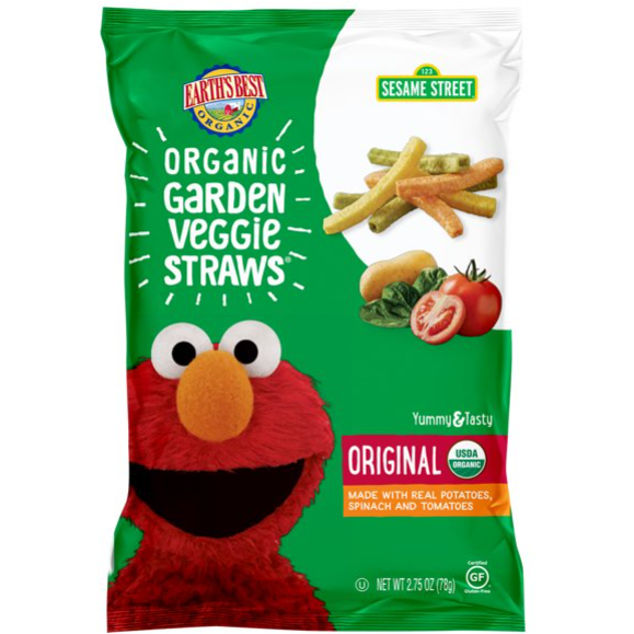 Product image of Earth's Best Organic Sesame Street Original Garden Veggie Straws, 2.75 oz.