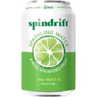 Product image of Spindrift Sparkling Water, Lime Real Squeezed Fruit 12oz