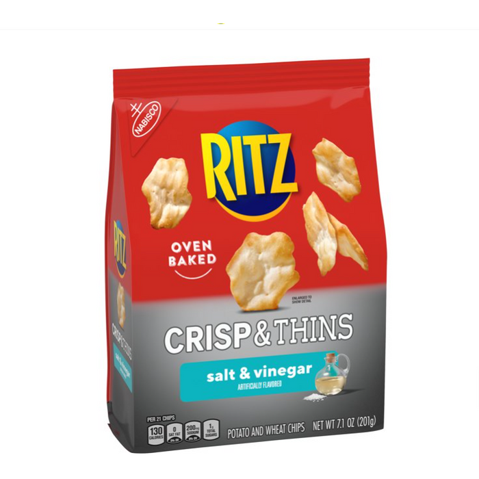 Product image of Ritz Crisp And Thins Salt And Vinegar Chips, 7.1 Oz