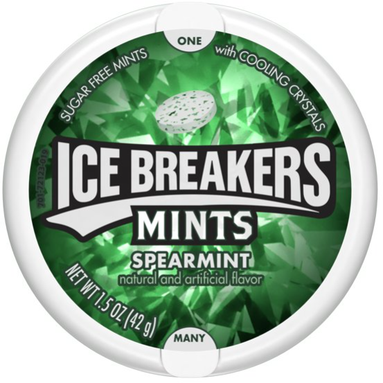 Product image of Icebreaker Sugar Free, Spearmint Mints, 1.5 oz