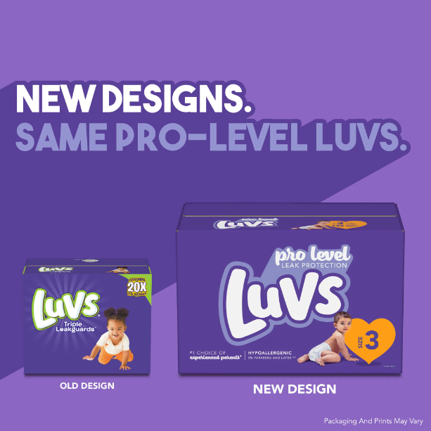 Product image of Luvs Pro Level Breathable Hypoallergenic Overnight Soft Diapers - Size 3, 104 Count