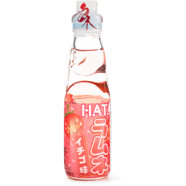 Product image of Hata Kosen Ramune, Strawberry Flavor 200 ml