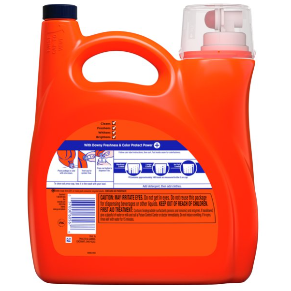 Product image of Tide Liquid Laundry Detergent with a Touch of Downy, April Fresh, 100 loads, 154 fl oz