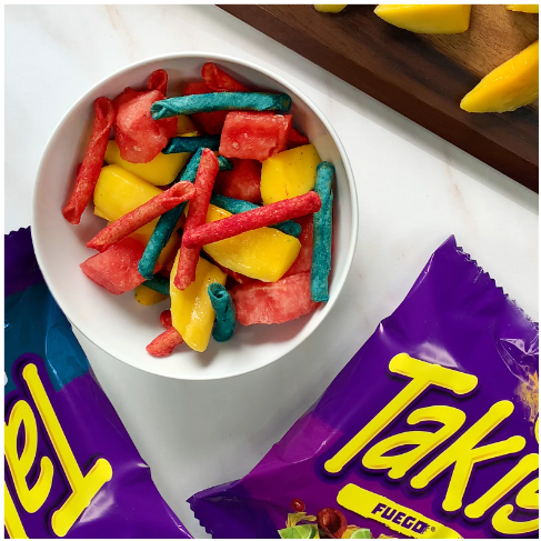 Product image of Takis Blue Heat Rolled Tortilla Chips, Hot Chili Pepper Artificially Flavored, 9.9 Ounce Bag